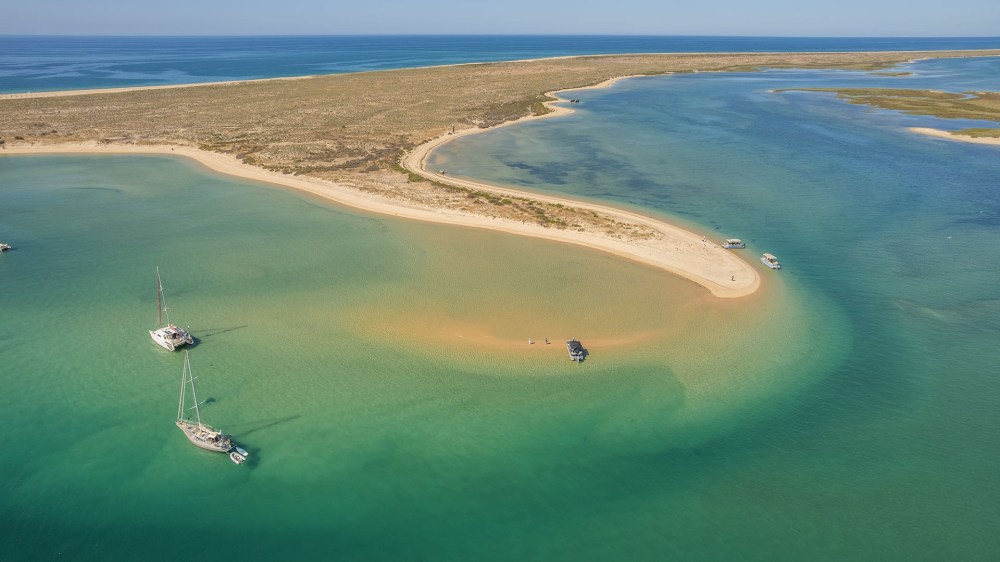 Group on a beach in the Ria Formosa