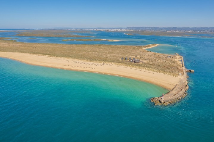 an island in the middle of a body of water